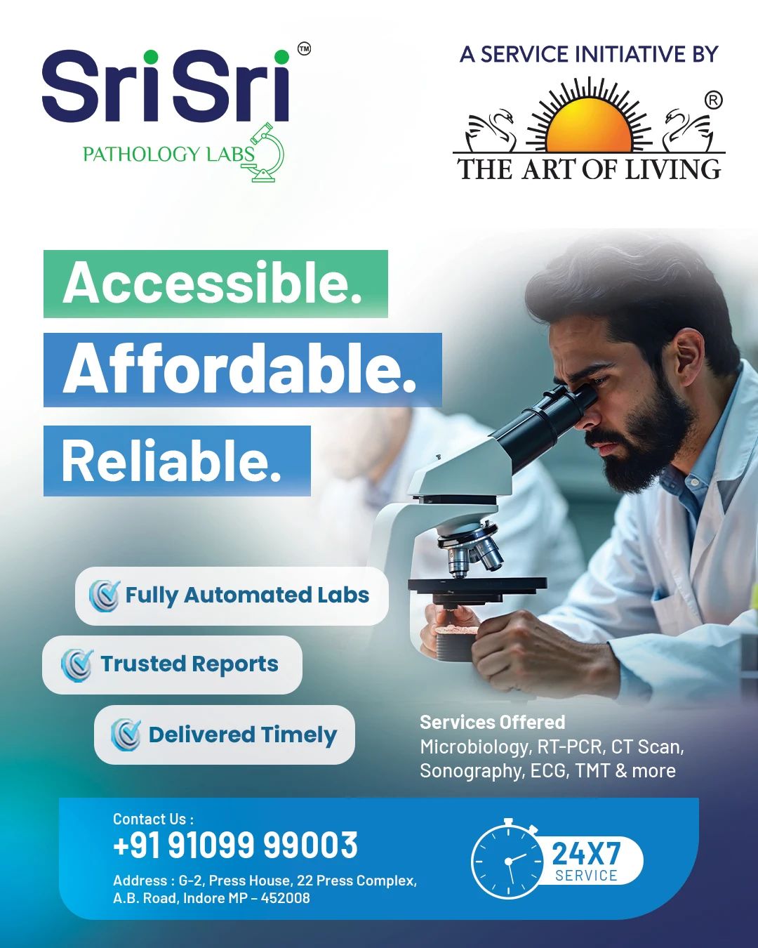 SriSri Pathology Labs Facility